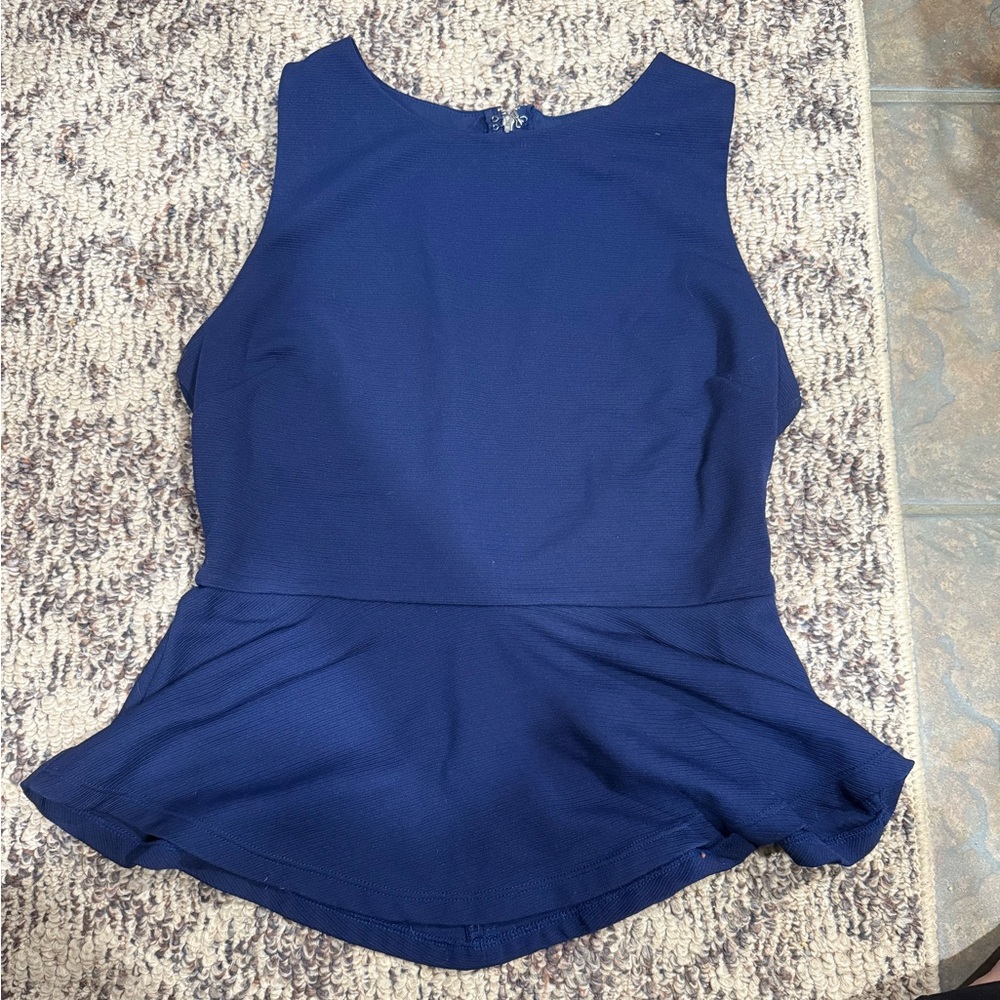 Forever 21 Royal Blue Peplum Blouse